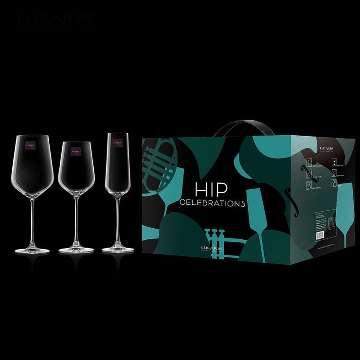 HIP CELEBRATION by Lucaris  (12 WINE GLASSES)