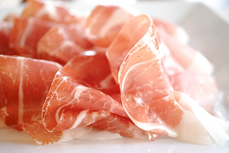 Italian Ham DOP Aged 24 Months 100g + Burrata La Deliziosa 150g
