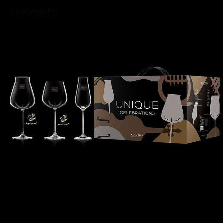 UNIQUE CELEBRATIONS by Lucaris  (12 WINE GLASSES)