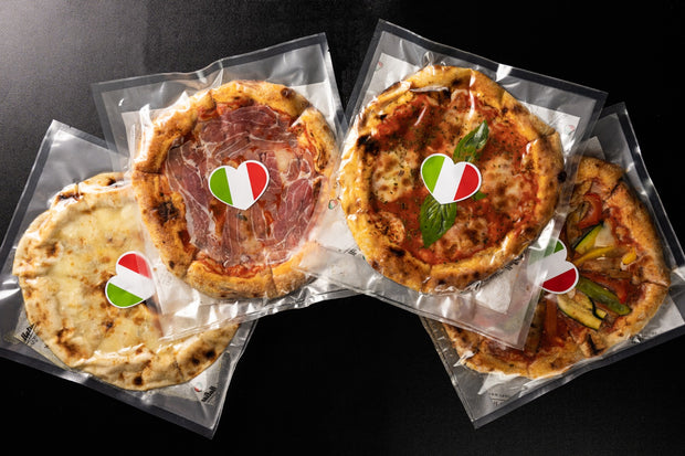 20x Vacuum Pack Pizza Gourmet Classic - 5x Margherita 5x Parma Ham 5x Grilled Veggies 5x 5 Cheese - Catering & Wholesale